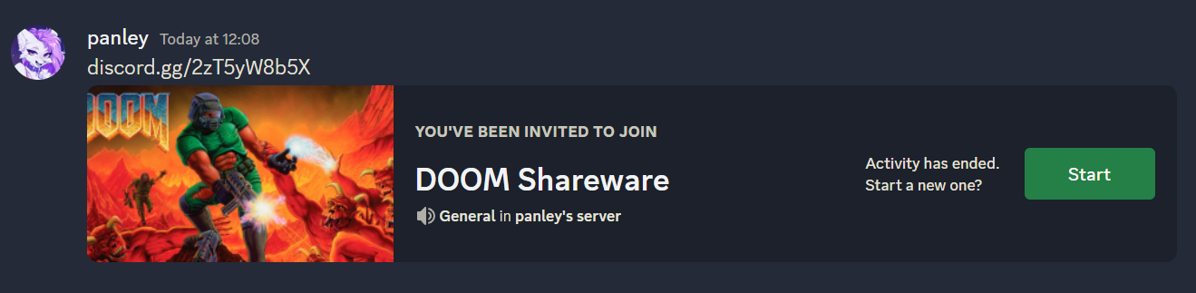 Yes, Discord can play DOOM.
